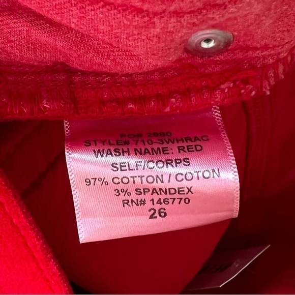 NWT RE/DONE Bella Hadid Red Velvet High Waist Button Fly Ankle Crop Slim Jean 26 - Picture 9 of 15